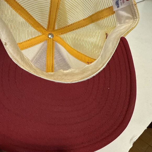 Vintage 80s Washington Redskins NFL Trucker Hat Adult Made In USA Lucky Stripe - Picture 11 of 16